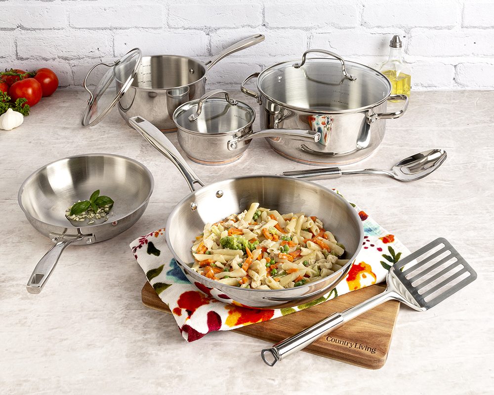 Country Living stainless set lifestyle