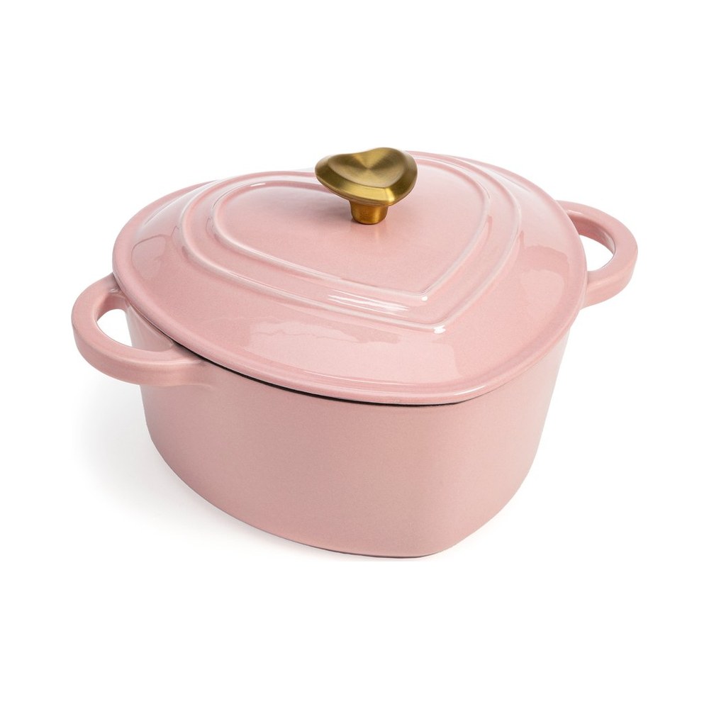 Cast iron heart dutch oven in pink, a Crystal Ball call that became product
